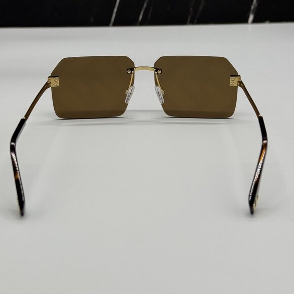 NEW FENDI GOLD BROWN UNISEX SUNGLASSES FENDI FE40043U 33G main image 12